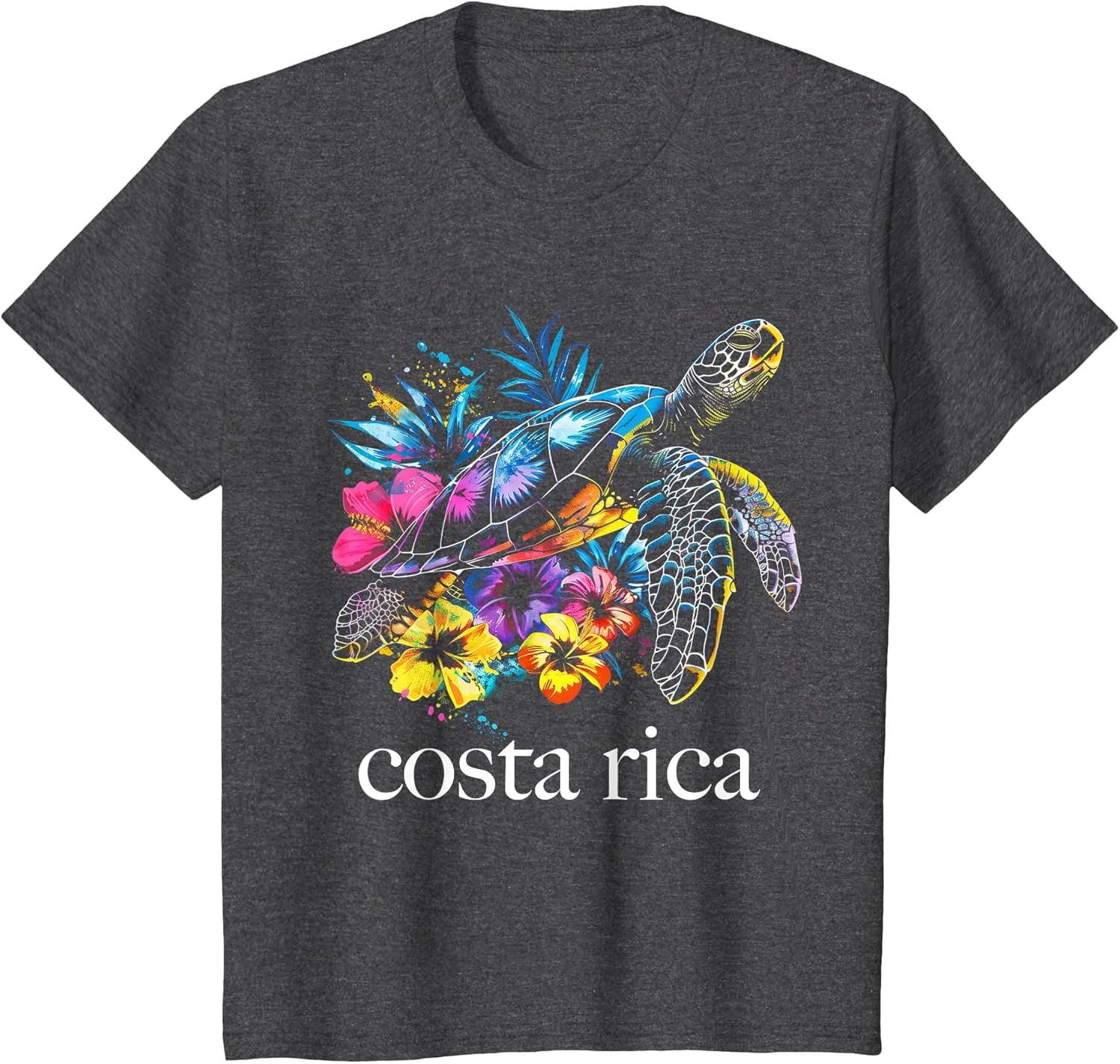 Costa Rica Sea Turtle Flowers Diving Surfer Souvenir
