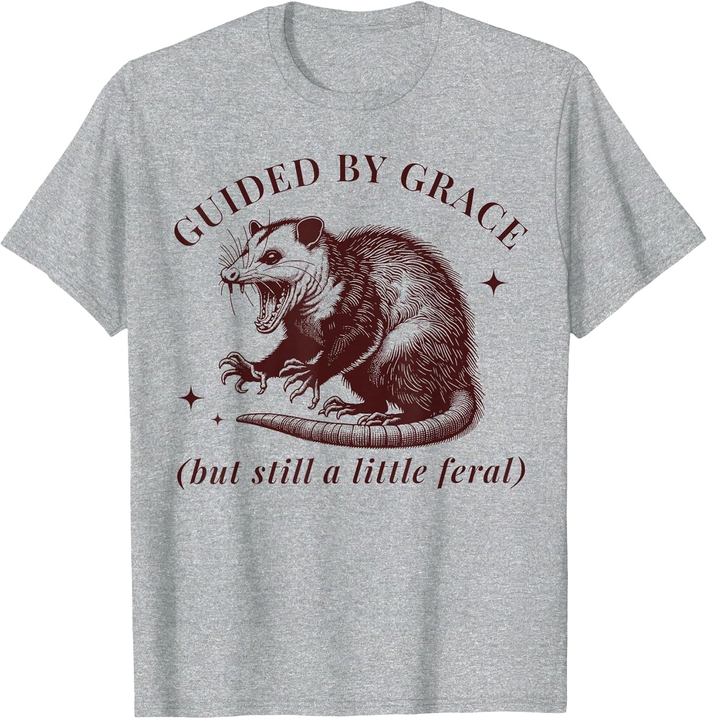 Guided by Grace Funny Possum Christian Feral Bible Saying