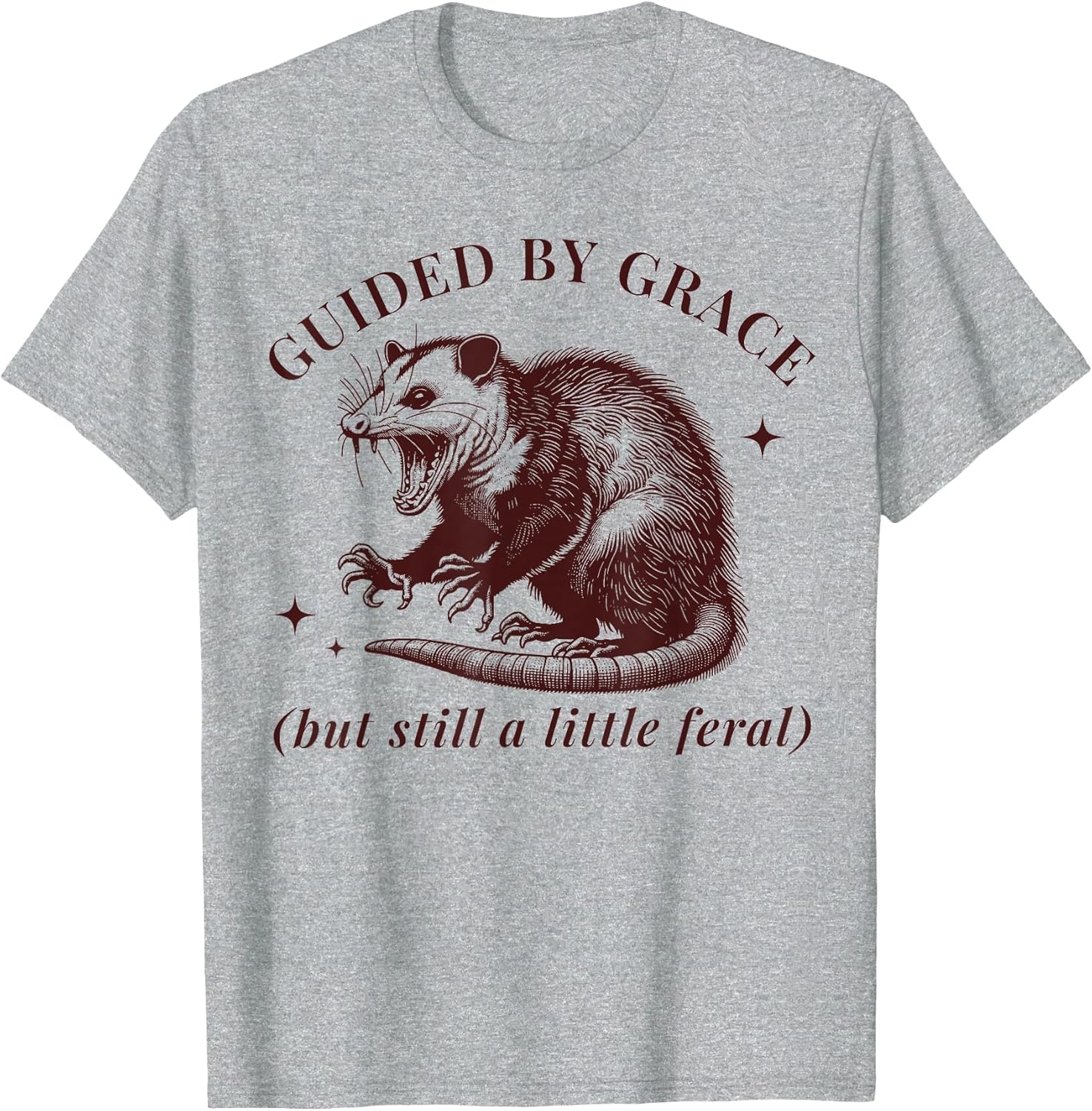 Guided by Grace Funny Possum Christian Feral Bible Saying