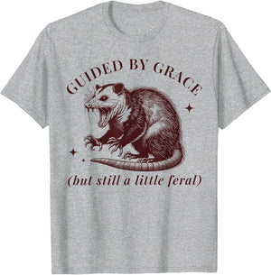 Guided by Grace Funny Possum Christian Feral Bible Saying