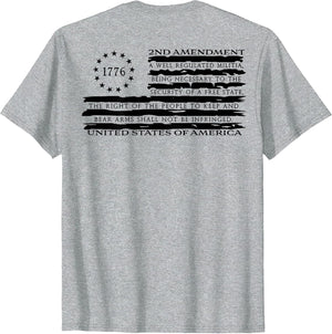 1776 2nd Amendment A Well Regulated Militia (on Back)