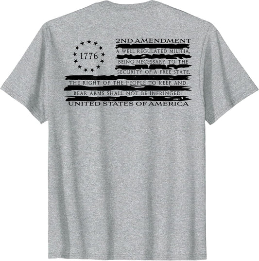 1776 2nd Amendment A Well Regulated Militia (on Back)