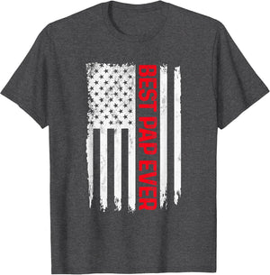 Best Pap Ever American Flag Funny Papa Grandpa