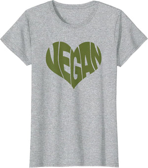 Vegan Saying Heart Shape Design/Promote Plant Based Diet