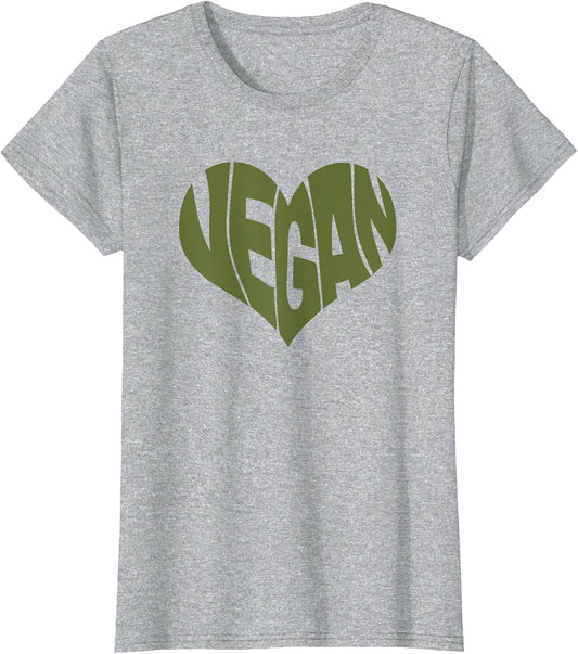 Vegan Saying Heart Shape Design/Promote Plant Based Diet