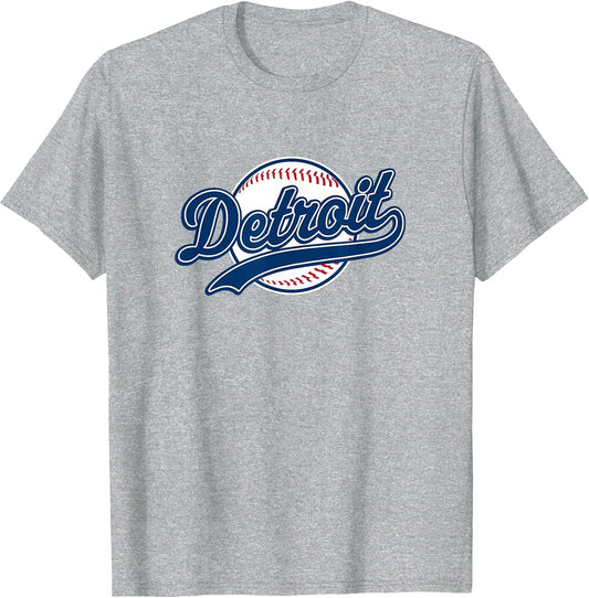 Detroit Vintage Baseball Throwback Retro Design