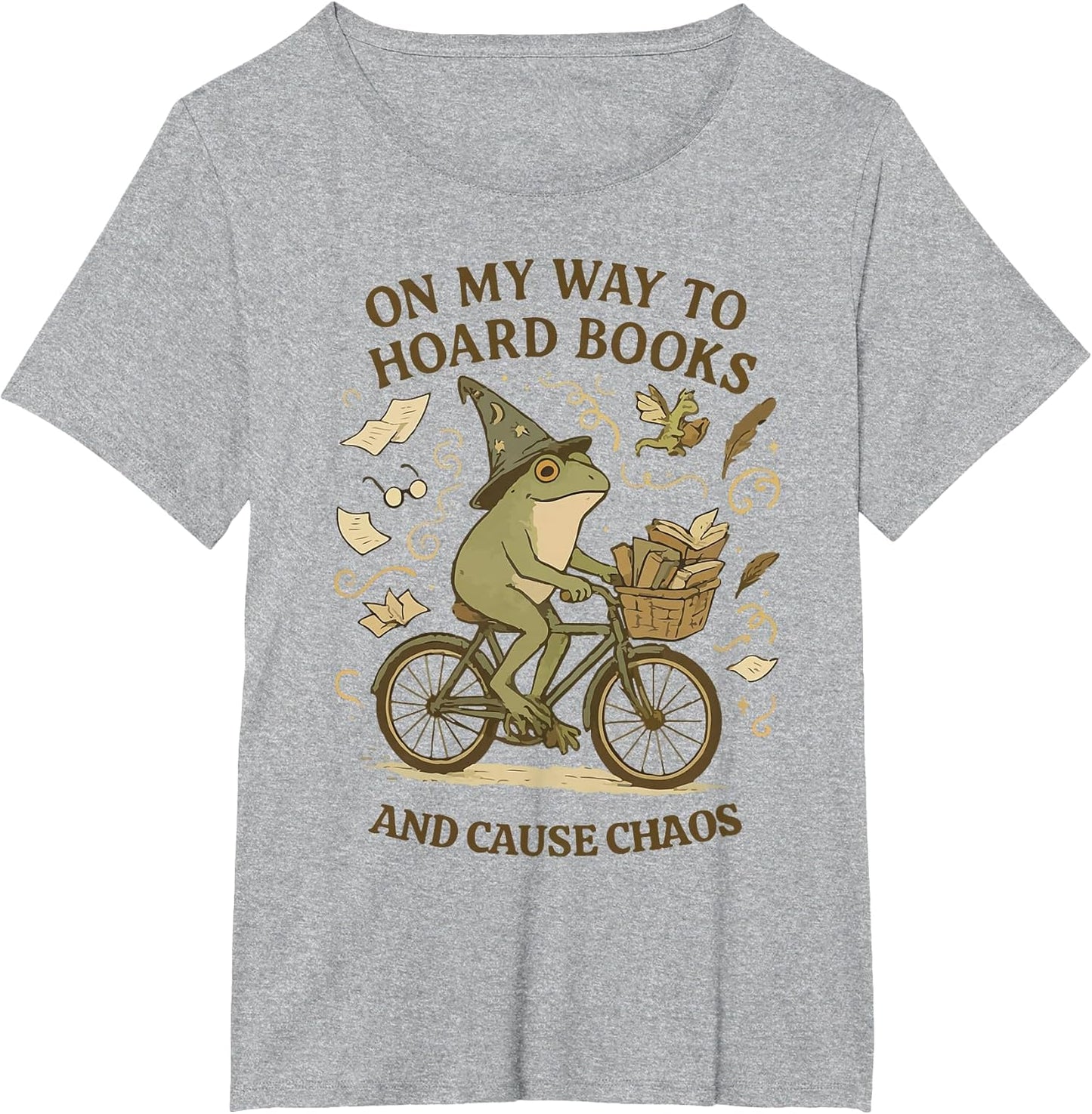 On My Way to Hoard Books and Cause Chaos Funny Frog