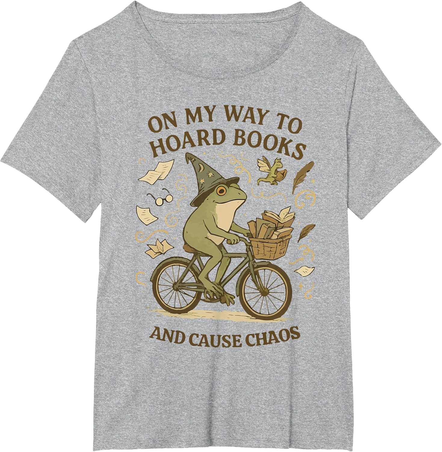 On My Way to Hoard Books and Cause Chaos Funny Frog