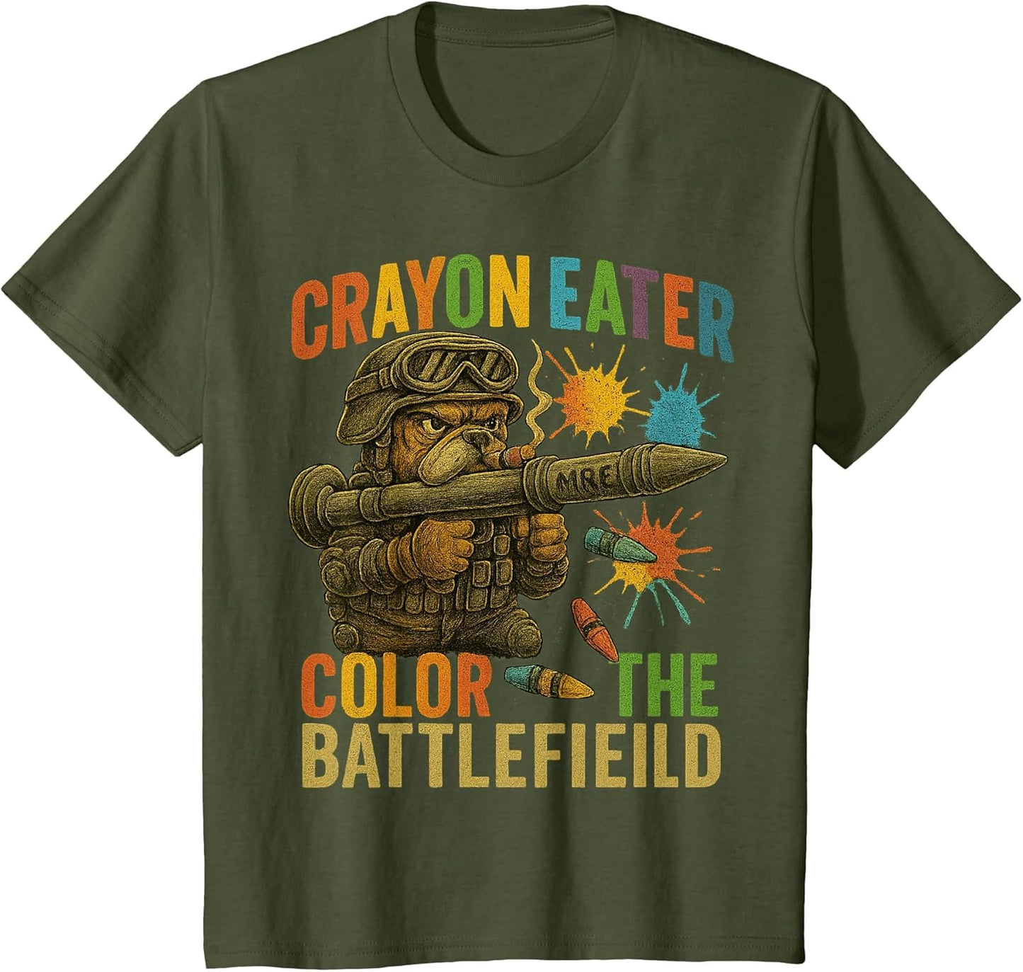 Crayon Eater Proud Military Corps Grunt Soldier Bulldog MRE
