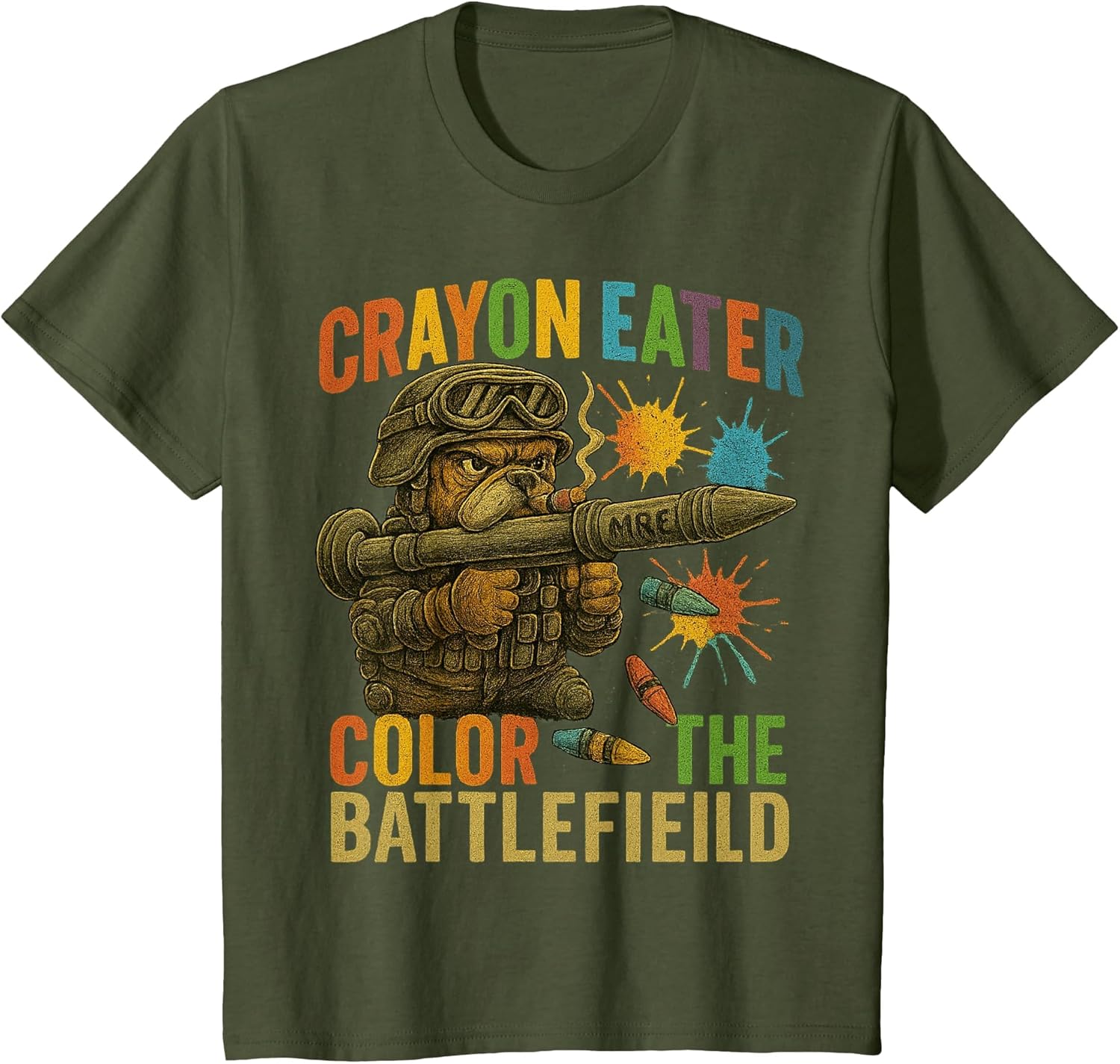 Crayon Eater Proud Military Corps Grunt Soldier Bulldog MRE