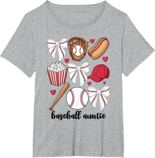 Baseball Auntie Coquette Bow Nephew Baseball Aunt