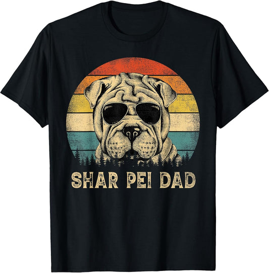 Vintage Shar Pei Dad Dog Lovers Father's Day