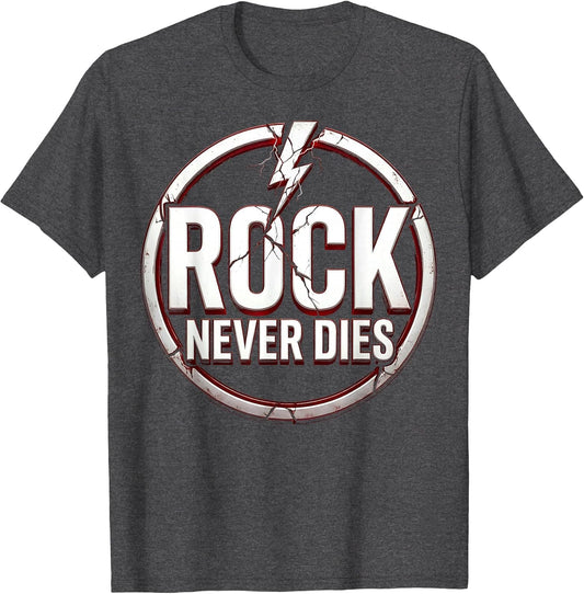 Rock Never Dies Bold Rock Band Graphic Design