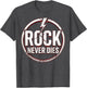 Rock Never Dies Bold Rock Band Graphic Design