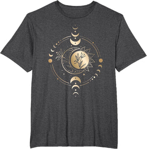 Mystic Moon and Sun Phase Celestial Boho Vintage