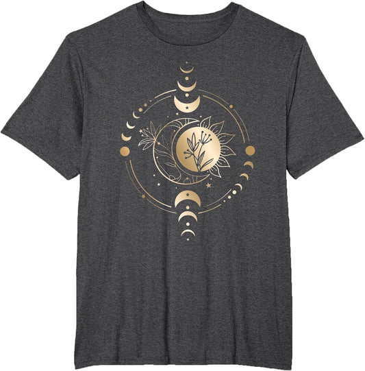 Mystic Moon and Sun Phase Celestial Boho Vintage