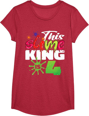This Slime King is 4 Year Old Birthday Boy 4th Birthday