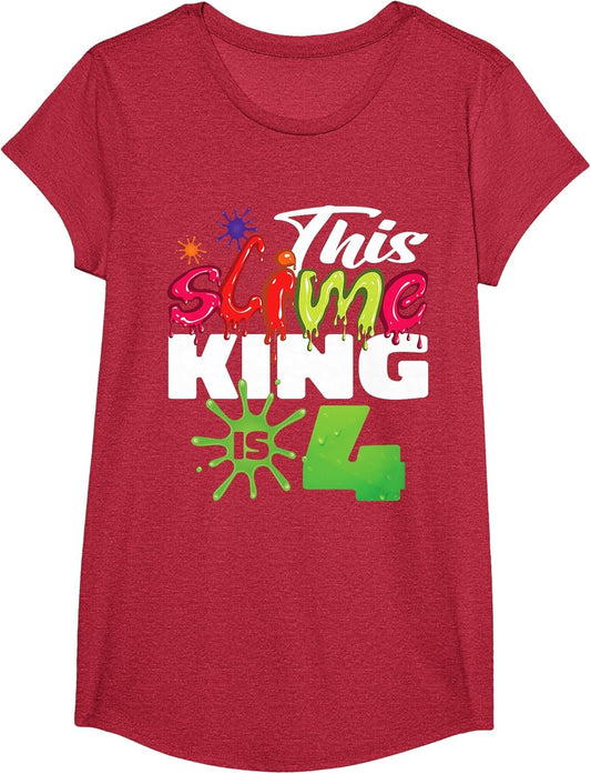 This Slime King is 4 Year Old Birthday Boy 4th Birthday