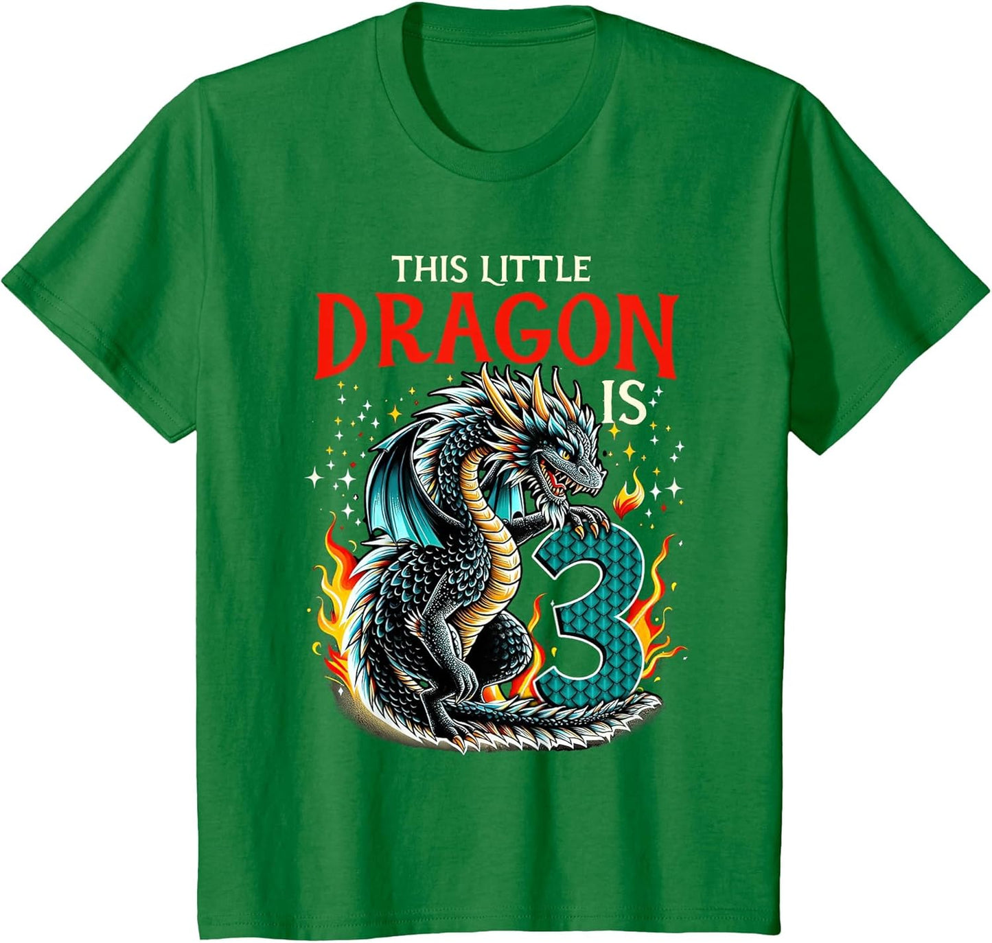 Turning 3 Year Old Birthday Boy Dragon 3rd Bday Girl