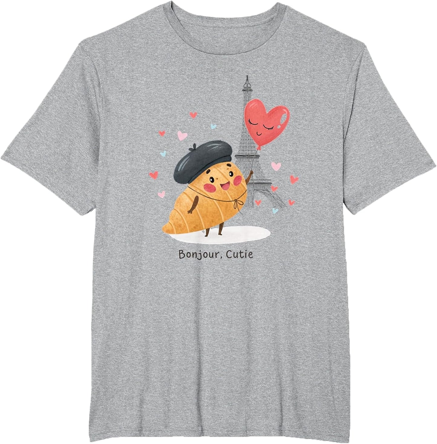 Cute Croissant Bonjour Love Day Paris Travel Kids Souvenir