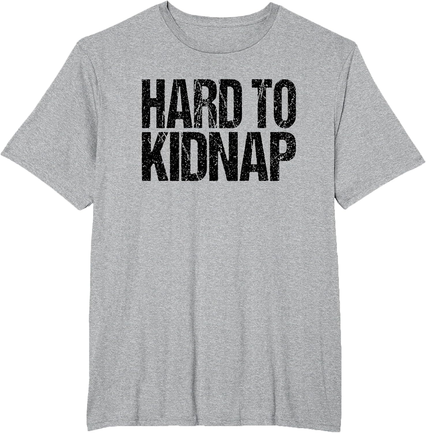 Funny Fat Guy Quote Retro Hard to Kidnap Black Print