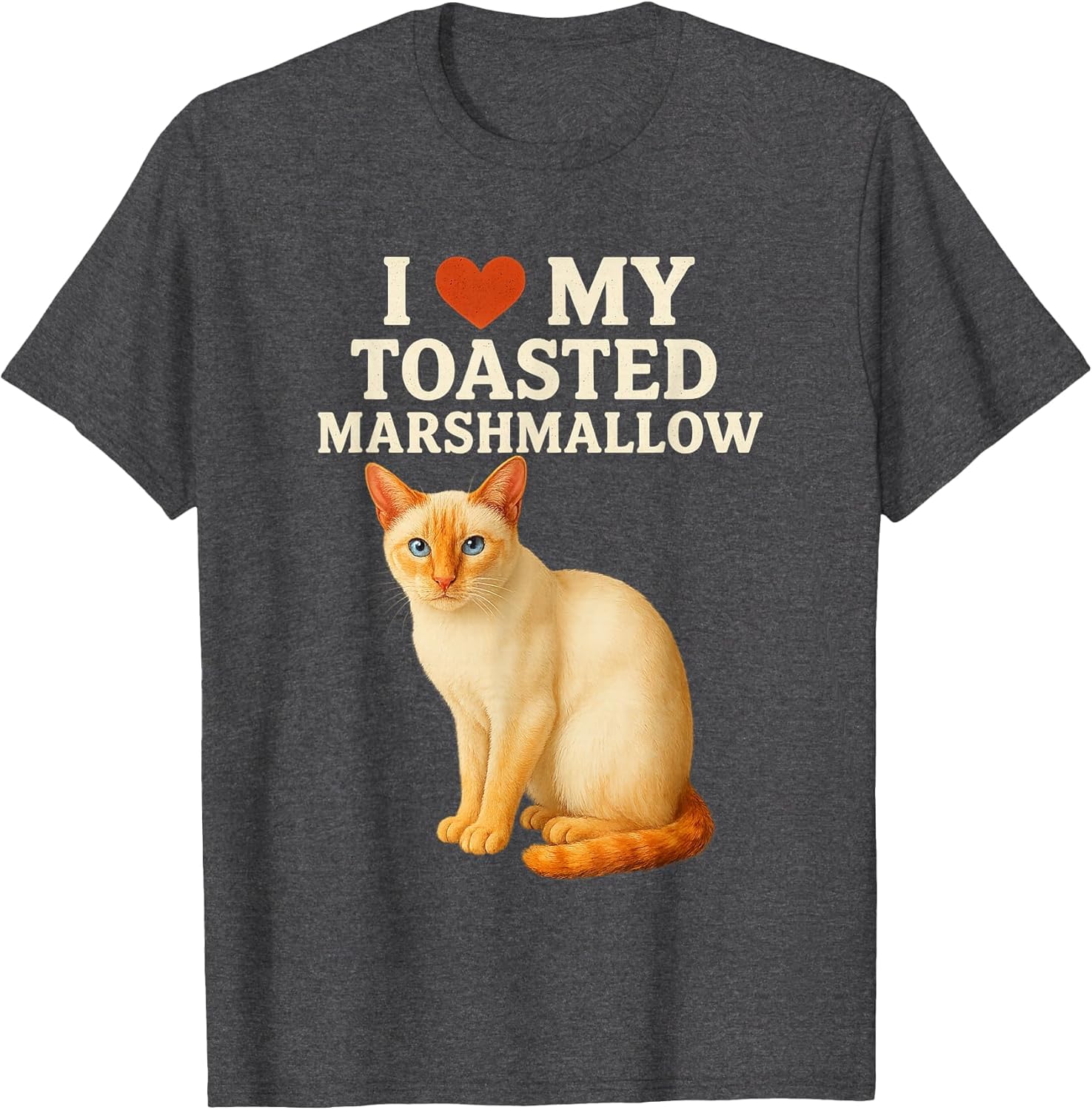 I Love My Toasted Marshmallow Siamese Cat Kitten Valentines