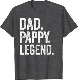 Dad Pappy Legend - Vintage Distressed Bold Pappy Graphic