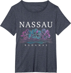 Nassau Bahamas Hibiscus Flowers Beach Surfer Souvenir