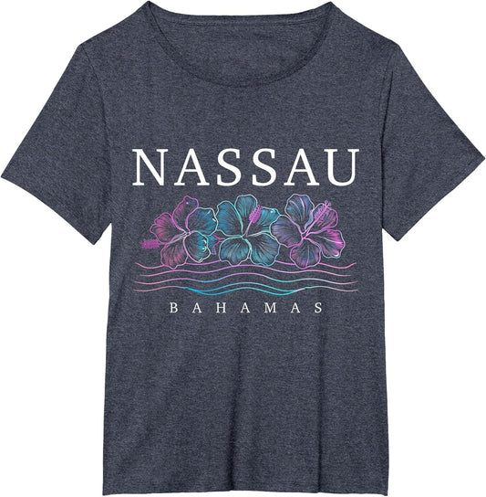 Nassau Bahamas Hibiscus Flowers Beach Surfer Souvenir