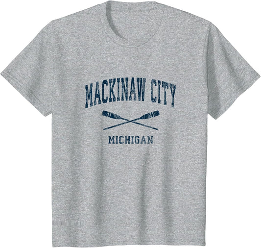 Mackinaw City Michigan Vintage Nautical Paddles Sports Oars