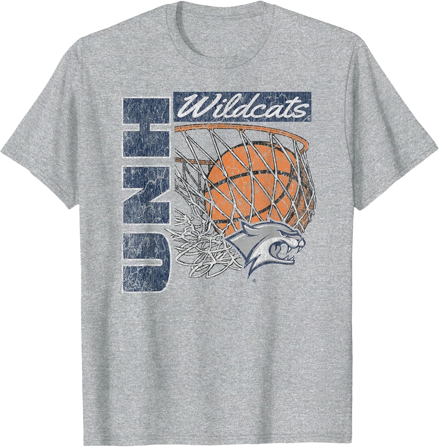 New Hampshire Wildcats Vintage Basketball 90's Gray