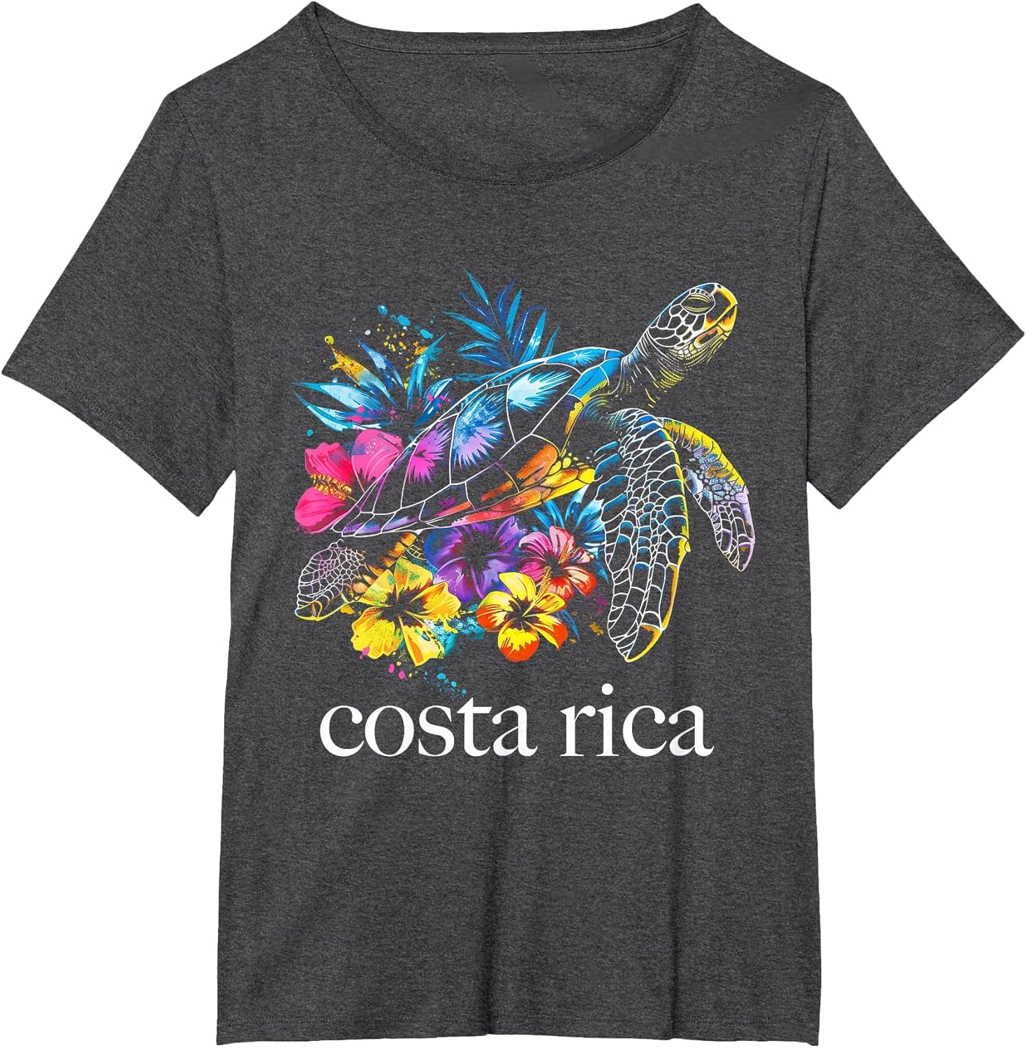 Costa Rica Sea Turtle Flowers Diving Surfer Souvenir