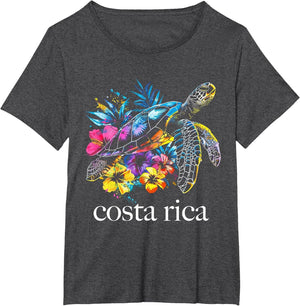 Costa Rica Sea Turtle Flowers Diving Surfer Souvenir