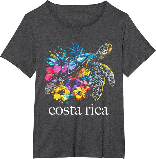 Costa Rica Sea Turtle Flowers Diving Surfer Souvenir