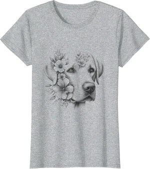Floral Labrador Retriever Lab Flower Dog Mom Design