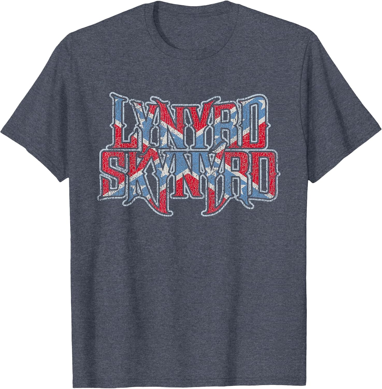 Lynyrd Skynyrd Vintage Logo Rock Biker US Flag Southern