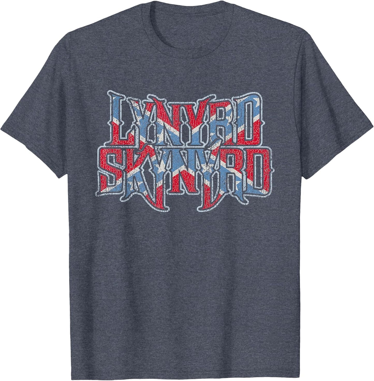 Lynyrd Skynyrd Vintage Logo Rock Biker US Flag Southern