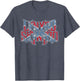 Lynyrd Skynyrd Vintage Logo Rock Biker US Flag Southern
