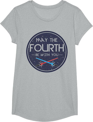 Star Wars May The Fourth Be With You Retro Circle Logo