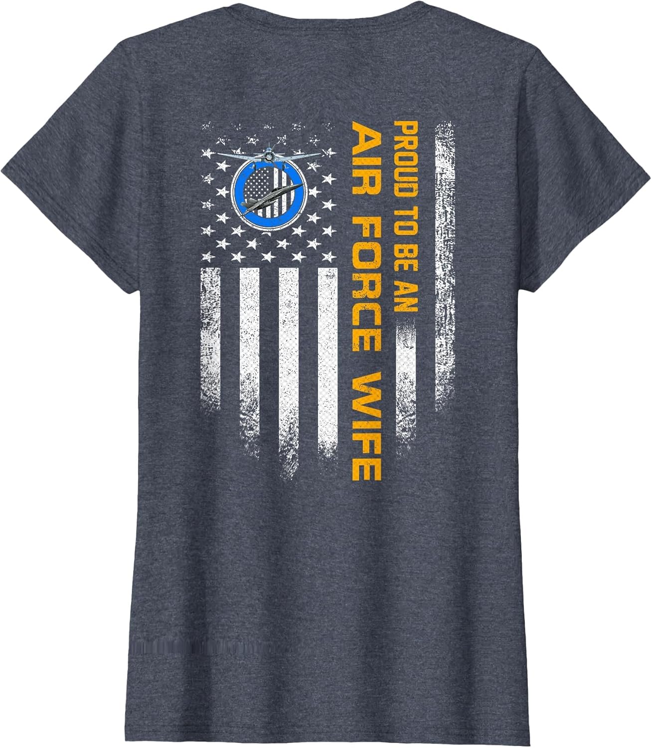 Vintage USA Flag Proud to Be an US Air Force Veteran Wife