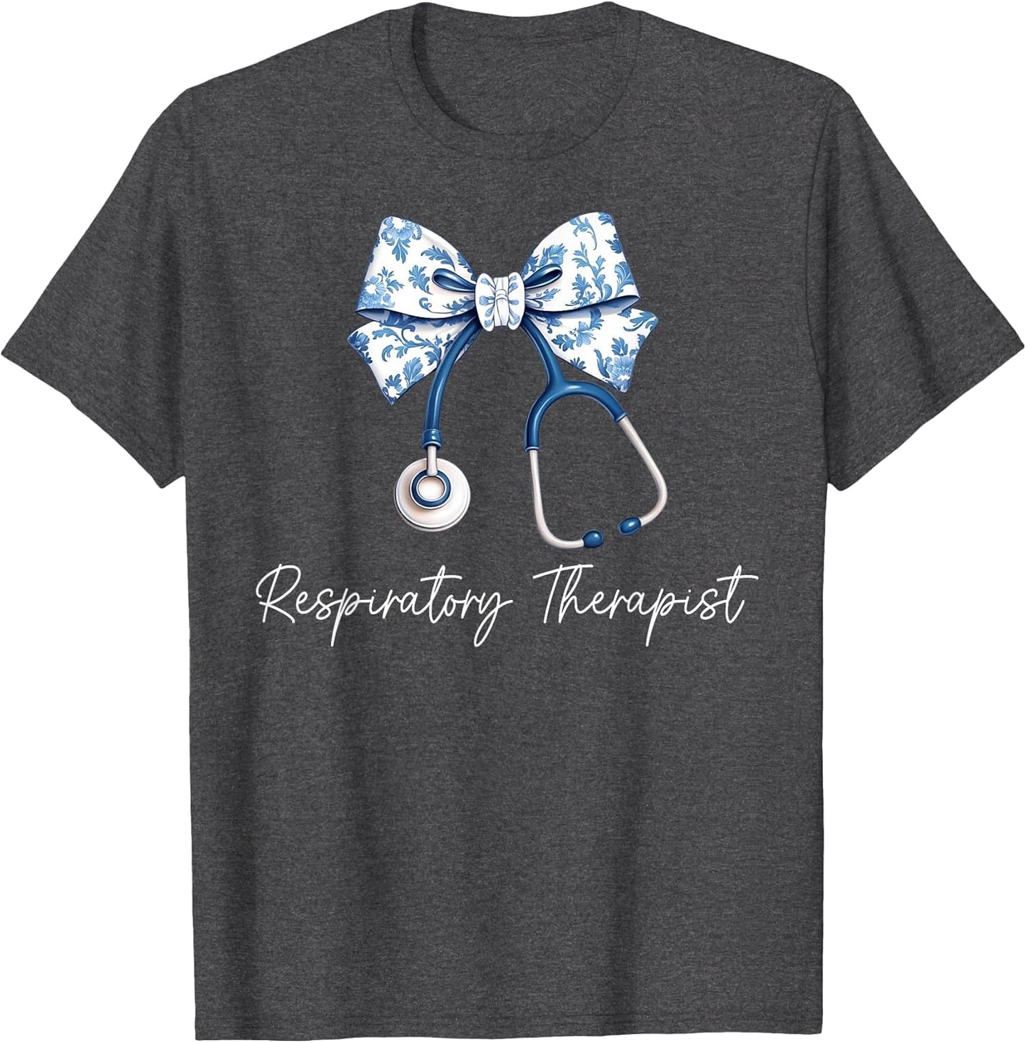 Respiratory Therapist RT Stethoscope Coquette Bow Scrub Tops