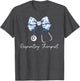 Respiratory Therapist RT Stethoscope Coquette Bow Scrub Tops