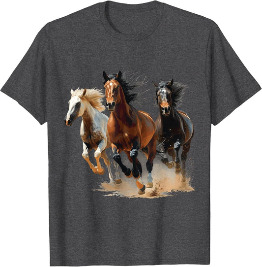 Vintage Horses Lover Graphic Women Boys Girls