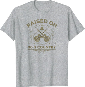 Raised On 90's Country Music Vintage Funny Retro Southern