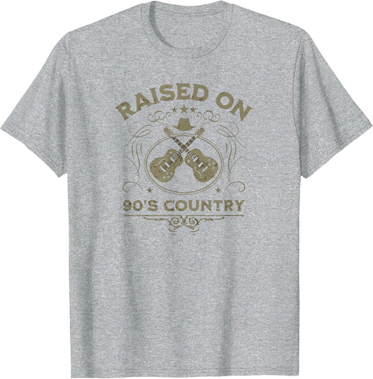 Raised On 90's Country Music Vintage Funny Retro Southern