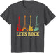 Vintage Retro Lets Rock Rock n Roll Guitar