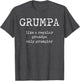 Grumpa Definition: Funny Grandpa Sarcastic Grumpy Old Man