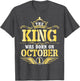 The King was Born On October 1 Happy Birthday Papa Dad Son