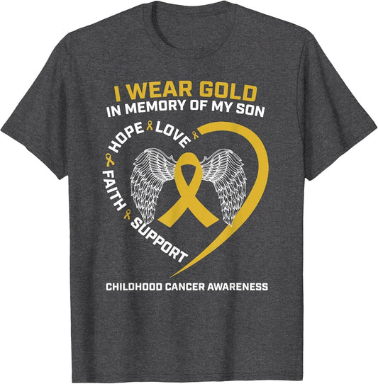 I Wear Gold in Memory of My Son's Awareness of Childhood Cancer