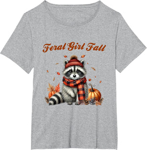 Feral Girl Fall Funny Meme Cute But Feral Raccoon Autumn